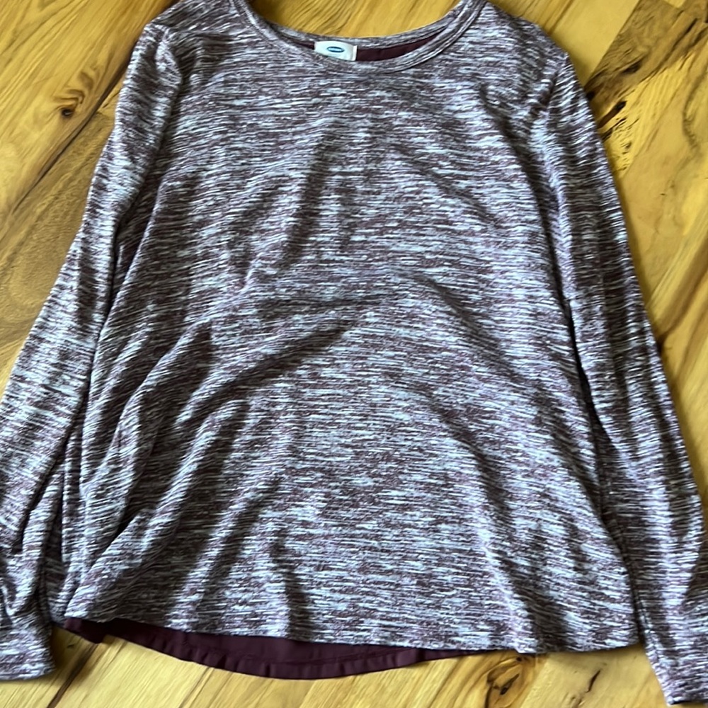 Purple long sleeve shirt